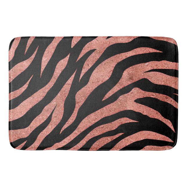 Glittery Zebra Stripes Pattern Badematte (Vorderseite)
