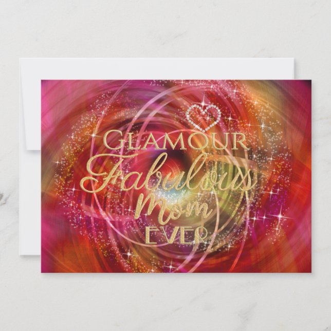 Glitttering Fabulous Mama Card Feiertagskarte (Vorderseite)