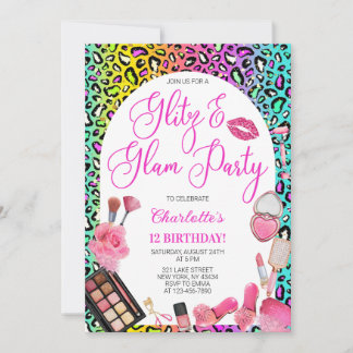 Glitz and Glam Party Birthday Party Einladung