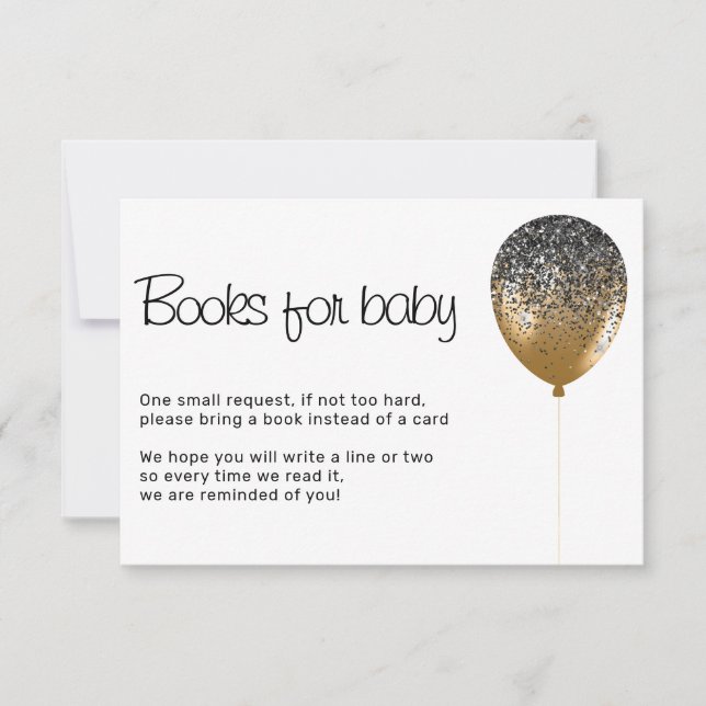 Glitz Baby Shower Birthday Party Books for baby Einladung (Vorderseite)