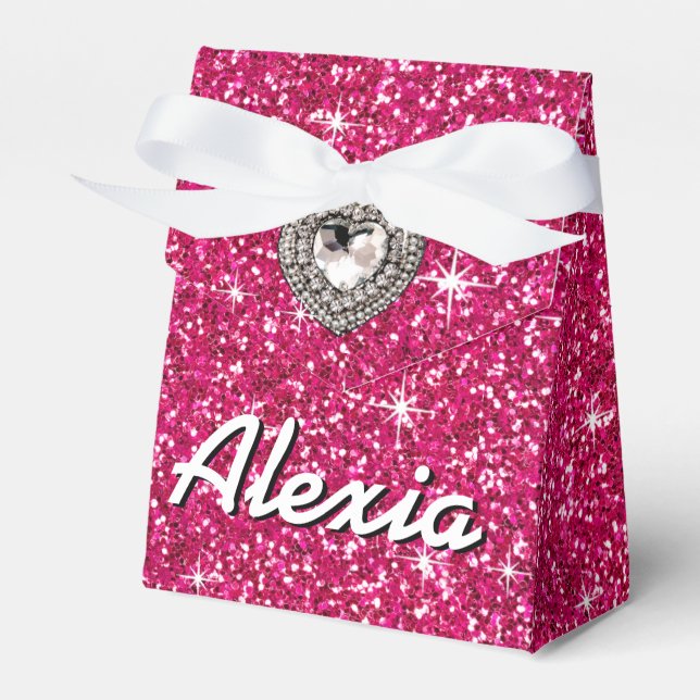 Glitz Bling Glitzer Sparkle | Fuchsia Geschenkschachtel (Vorderseite)