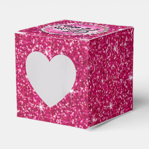 Glitz Bling Glitzer Sparkle   Fuchsia Geschenkschachtel