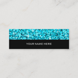 Glitz Blue Visitenkarte schwarz