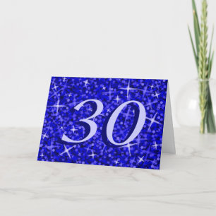 Glitz Dark Blue "Age"-Kartenband Karte