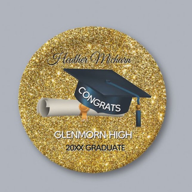 Glitz! Fun, Custom Graduation Pappteller (Von Creator hochgeladen)