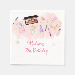 Glitz & Glam Pink Gold Wellness-Center Geburtstag Serviette