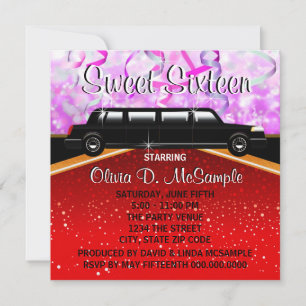 Glitz Glamour Red Carpet Filmstar Einladungen