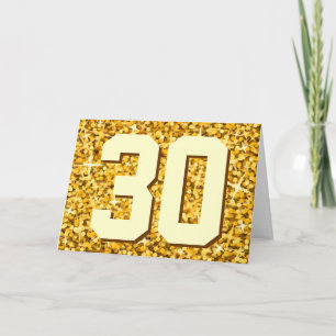 Glitz "Gold" 'Age' 'Happy Birthday' Karte