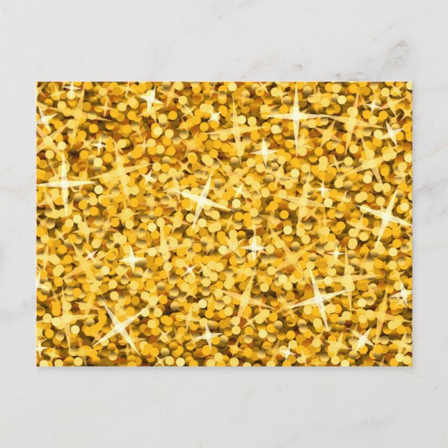 Glitz "Gold" Postkarte (Vorderseite)