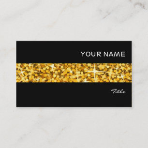 Glitz "Gold" Strip Visitenkarte schwarz