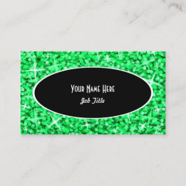 Glitz Green Black Oval Visitenkartenvorlage Visitenkarte