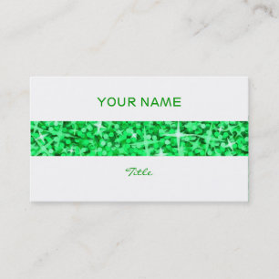 Glitz Green Stripe Visitenkarte weiß hinten