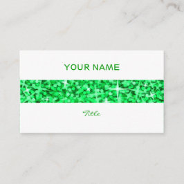 Glitz Green Stripe Visitenkarte weiß hinten