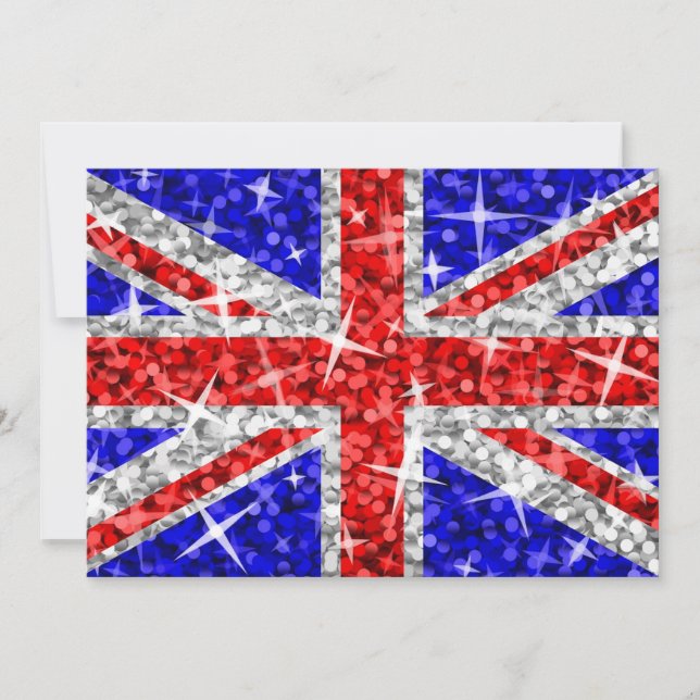 Glitz Großbritannien-Einladung Einladung (Vorderseite)