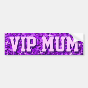 Glitz lila "VIP-MAMA" Autoaufkleber