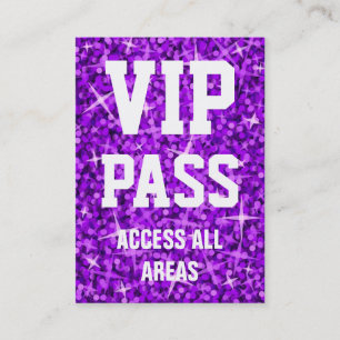 Glitz Lila "VIP PASS" Visitenkartenverkubby Visitenkarte