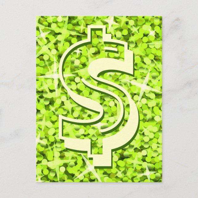 Glitz Limon Dollar Postkarte (Vorderseite)