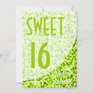 Glitz Limone Kurve "Sweet 16" Einladung