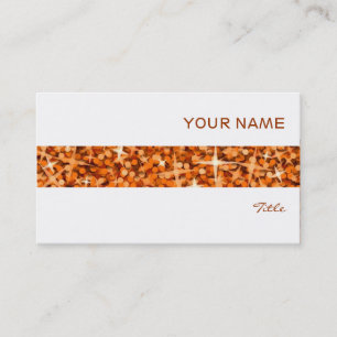 Glitz Orange Stripe Visitenkarte weiß