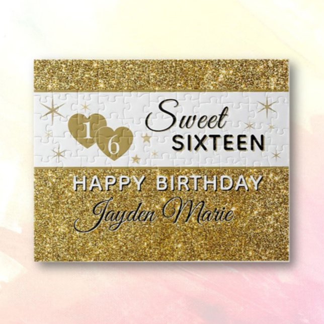 Glitz!! Personalisierter 16. Geburtstag Puzzle (Von Creator hochgeladen)