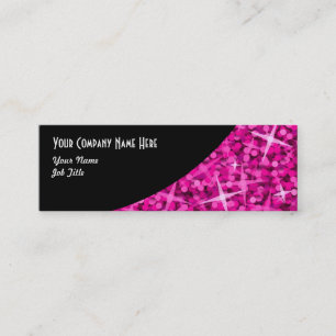 Glitz Pink Black Curve Visitenkartenmagazin Mini Visitenkarte