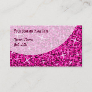 Glitz Pink Curve Visitenkartenvorlage Visitenkarte
