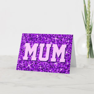 Glitz Pink 'MUM' 'Happy Mother's Day' Karte