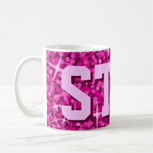 Glitz Pink Print Tasse 'STAR'