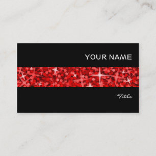 Glitz Red Stripe Visitenkarte schwarz