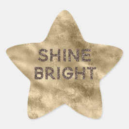 Glitz Shine Bright, Goldener Glitzer Stern-Aufkleber