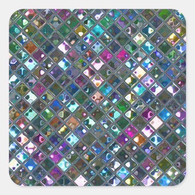 Glitz Tiles Multicolored 2 Aufkleber für Aufkleber (Vorderseite)