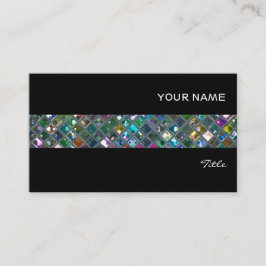 Glitz Tiles Multicolored 2 Fliesenstreifen schwarz Visitenkarte