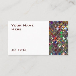 Glitz Tiles Multicolored Visitenkarte - weiße Seit