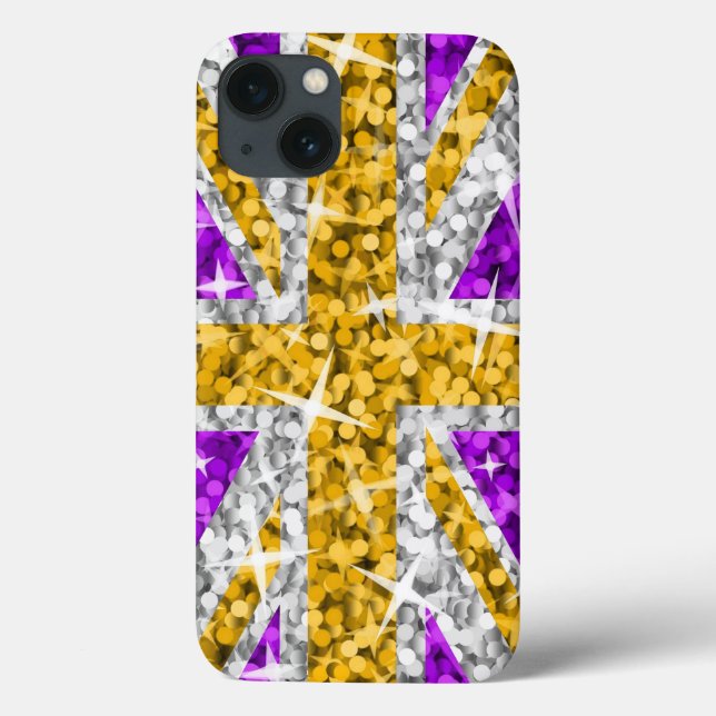 Glitz UK Gold iPhone Case (Rückseite)