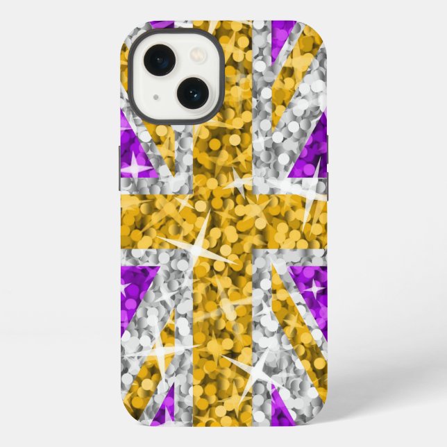Glitz UK Gold iPhone Case Hülle (Rückseite)