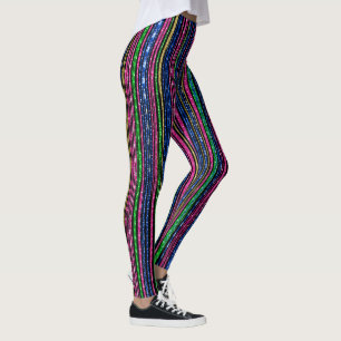 Glitz und Glam Funkelnd Streifen Leggings