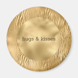 Glitz Zebra personalisiertes Zitat Magnet