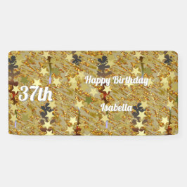 Glitzender funkelnder glücklicher Geburtstag in je Banner