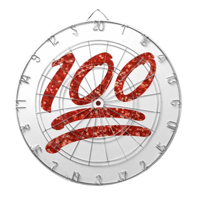 Glitzer 100 Emoji Dartscheibe (vorne)
