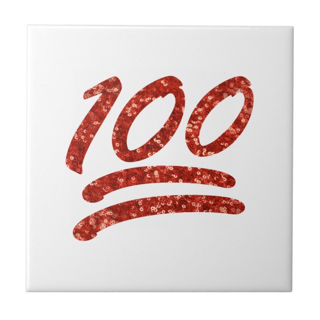 Glitzer 100 Emoji Fliese (Vorderseite)