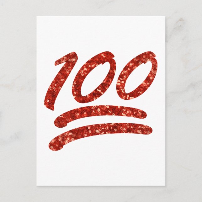 Glitzer 100 Emoji Postkarte (Vorderseite)