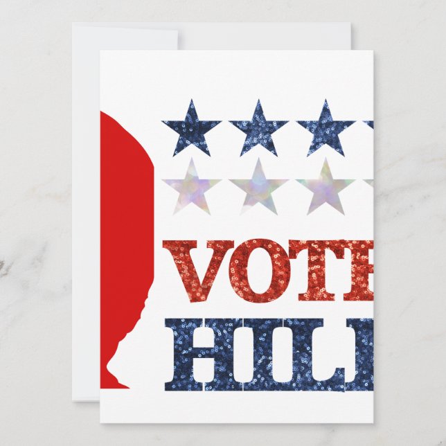 Glitzer-Abstimmung hillary (Vorderseite)