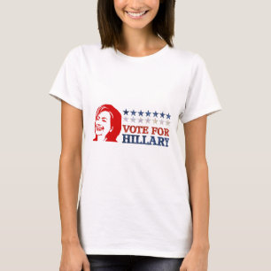 Glitzer-Abstimmung hillary T-Shirt
