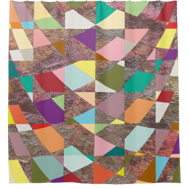 Glitzer abstrakt Colors Duschvorhang (Vorderseite)