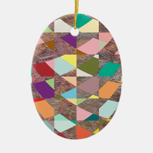 Glitzer abstrakt Colors Keramik Ornament (Vorne)