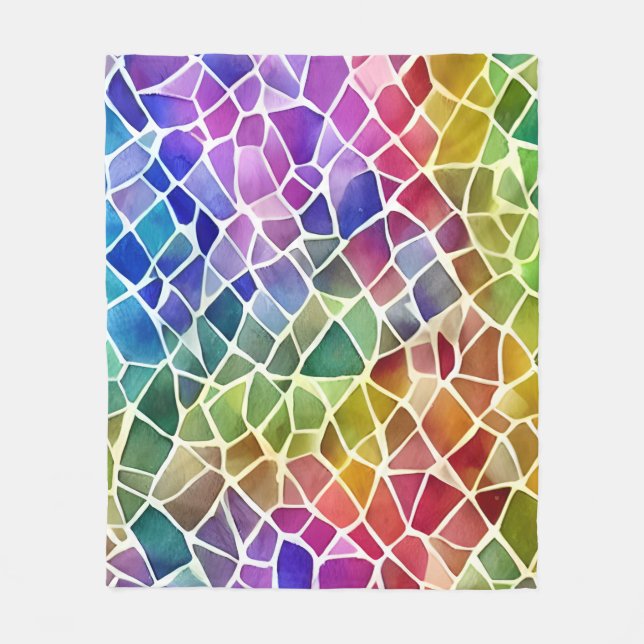 Glitzer Abstrakt Geometrisches Oktagon Fleecedecke (Vorderseite)