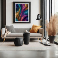 Glitzer Abstrakt Pink Art Poster