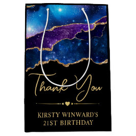 Glitzer Agate Birthday Mittlere Geschenktüte