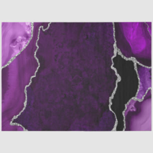 Glitzer Agate für lila und Silber-Imitate Seidenpapier