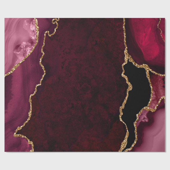 Glitzer Agate für Rot- und Gold-Imitate Geschenkpapier (Flach)